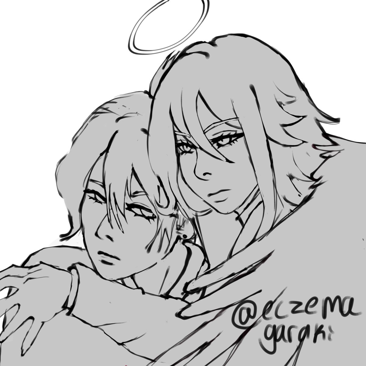 eczemagaraki's tweet photo. akiangel wip for an art trade w/ my goat https://t.co/mZ9lie5EbF
