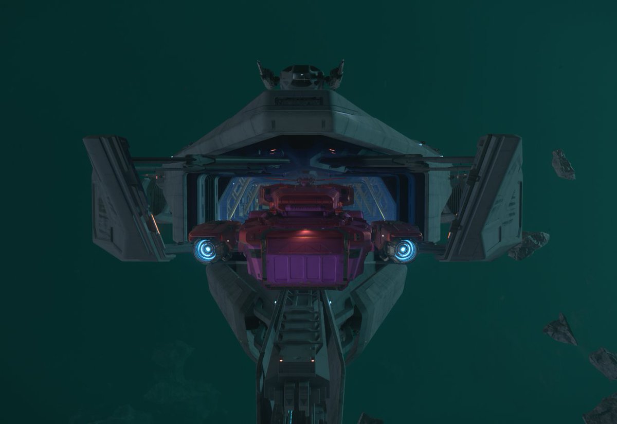 arkvenger_tv's tweet photo. We all see different things... what do you imagine as the Vulture enters the Idris? Welcome to the Smoke of Imagination... @RobertsSpaceInd #StarCitizen https://t.co/wMYTDxPwgv