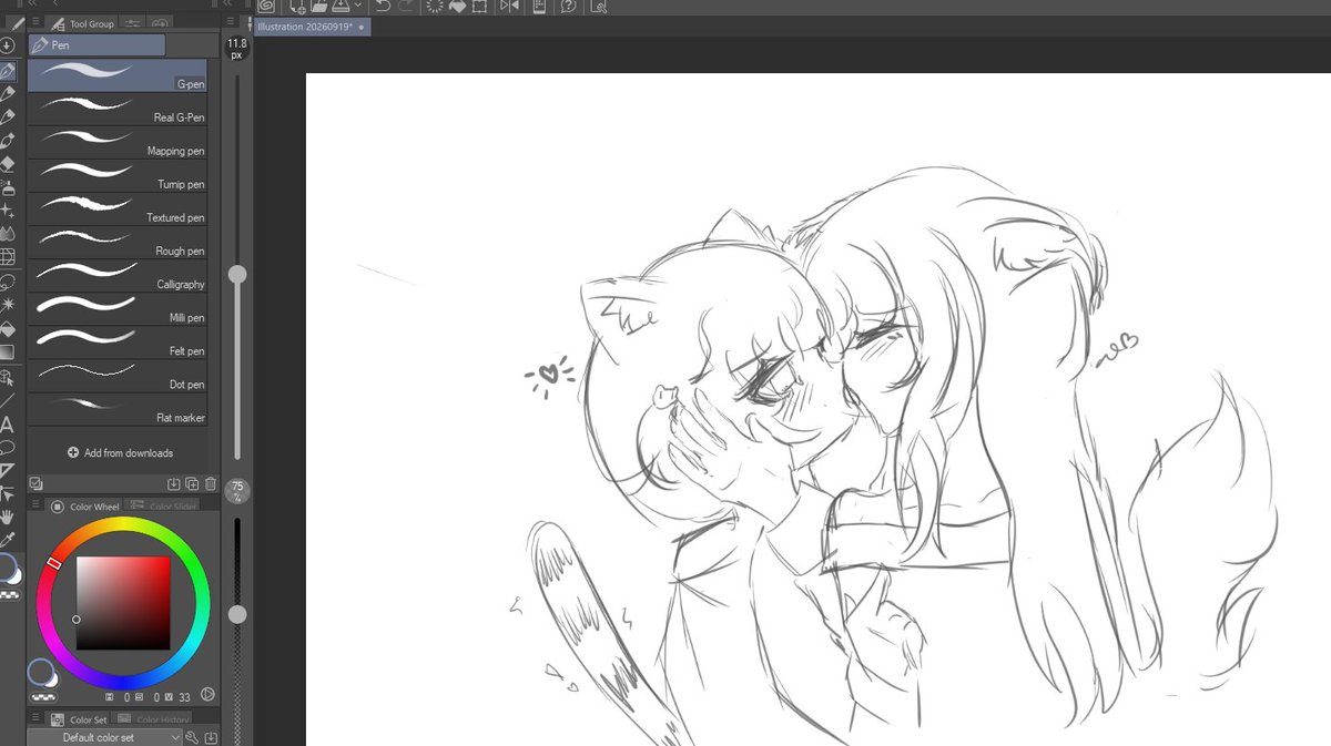 hexedlamb's tweet photo. tried clip studio paint for the first time . . I don't think I can get used to it!! might just stick to Ibis Paint X TT

#promotwt #artmoots https://t.co/jTCgIj7xOa
