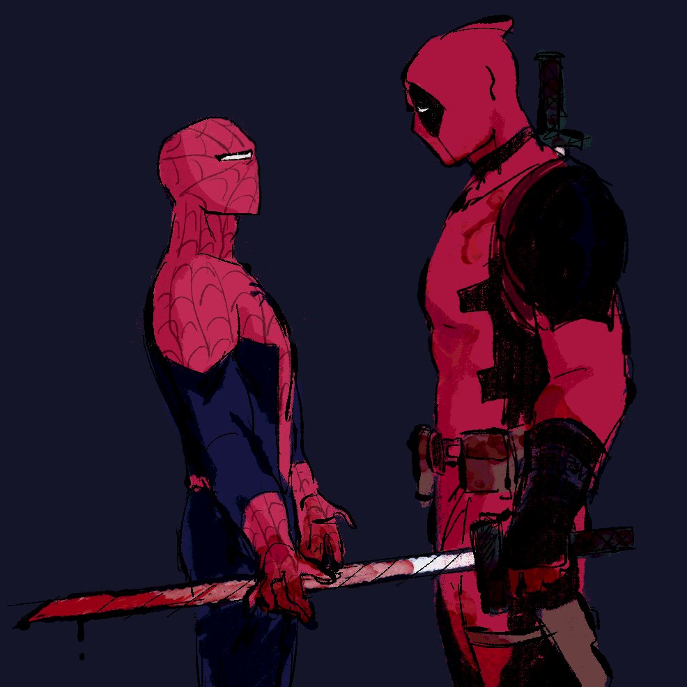 kiwbyy's tweet photo. i like when theyre kinda messy
#spideypool https://t.co/xwh8RzNqlh