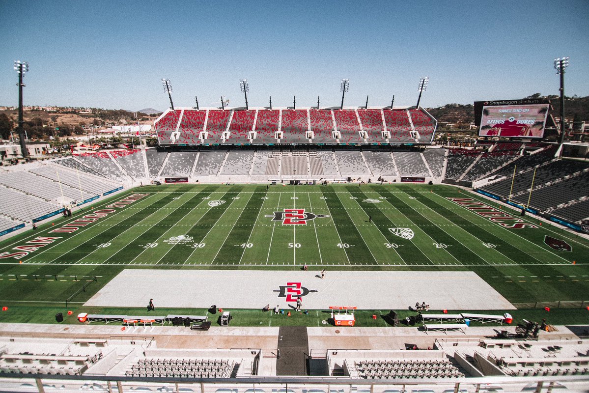 AztecFB's tweet photo. Nothing Better Than @SnapdragonStdm on Saturday 

#AgeOfTheJaguar 🐆 x #AztecFAST🍢 x #BeTheA1pha 🐺#TheClimb📈 https://t.co/Xh03WHVoIm