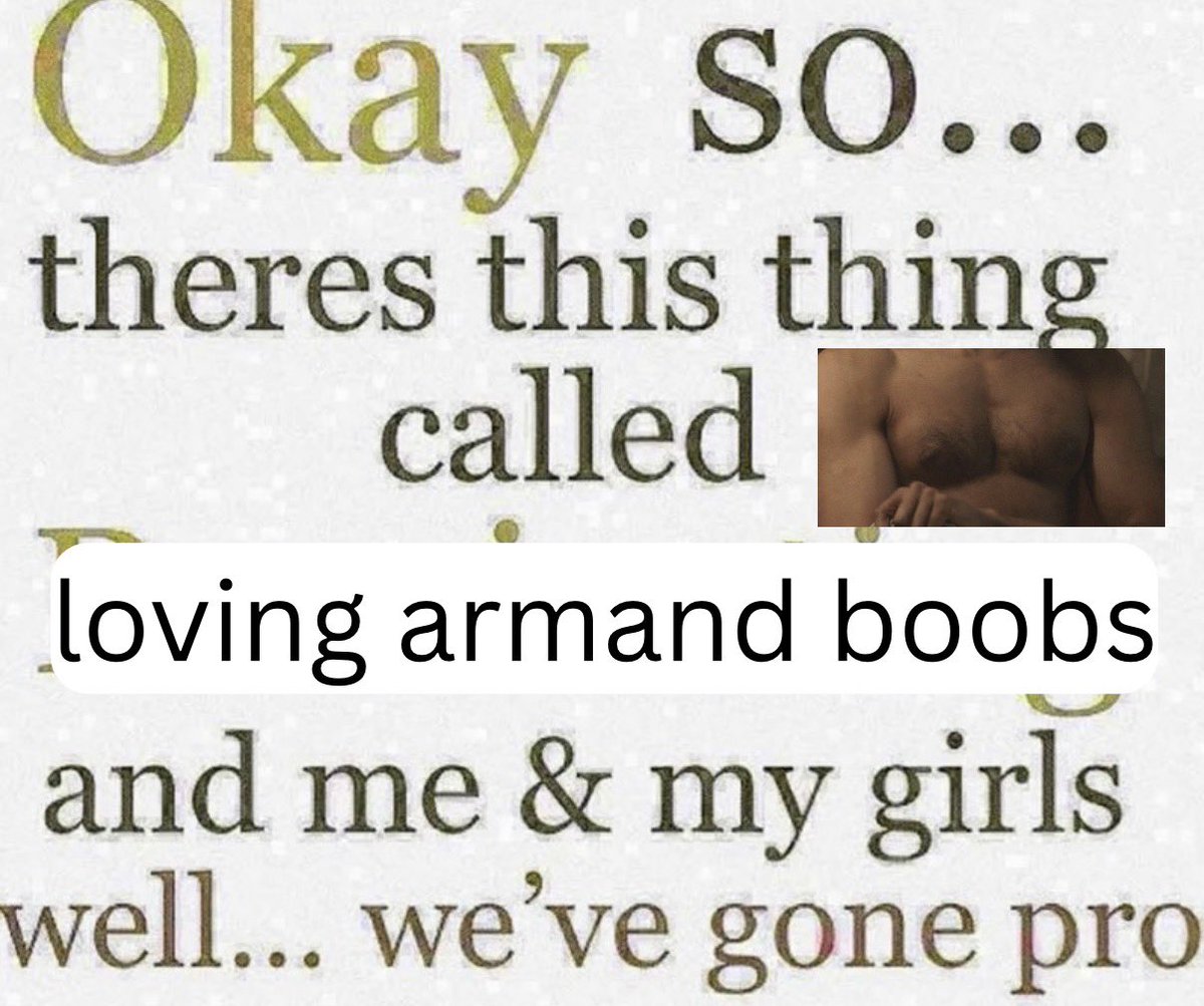 knivesnhoney's tweet photo. #armandboobtwt https://t.co/GuSMpvkGZJ
