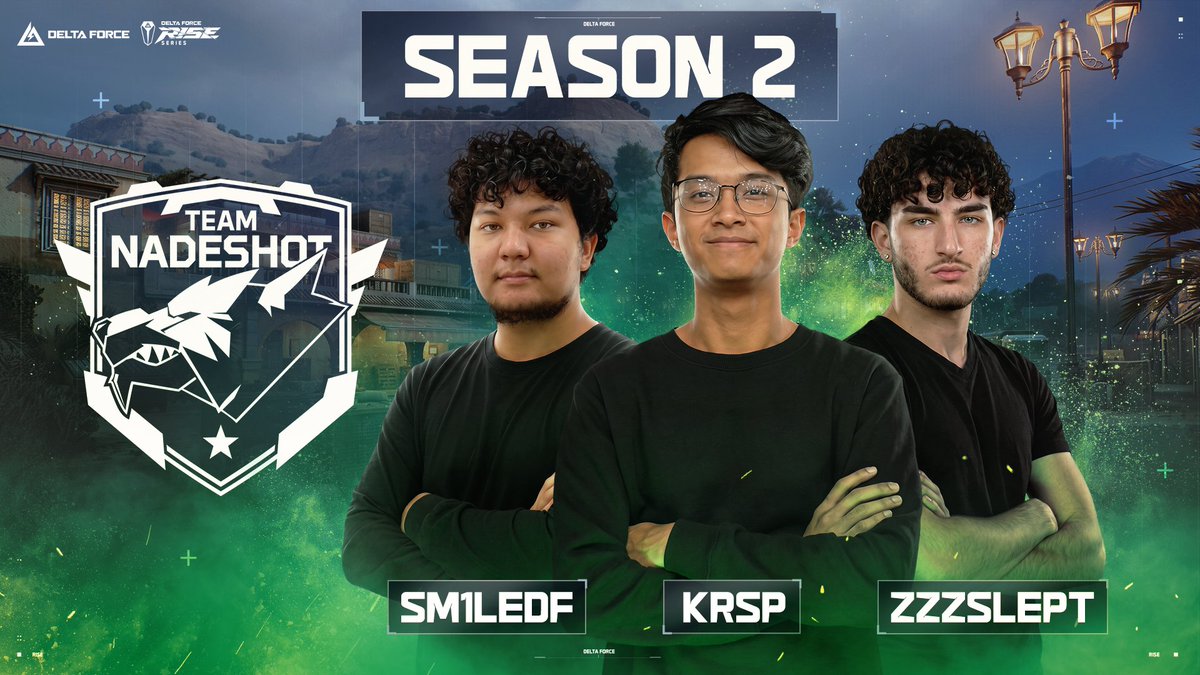 Nadeshot's tweet photo. Gentlemen, Team Nadeshot is back for Season 2 of the 2026 Delta Force Rise Series - Americas!

The boys @Sm1leDF @zzzslept_ and @KrspDF are about to go on a historic run 💪🏼

Come support the squad: https://t.co/oBLIyhiweX #DFesports #DFRise #DFPartner https://t.co/Vge4mpeZzj