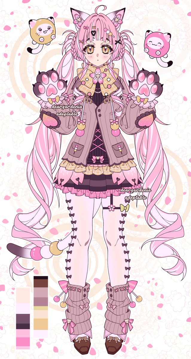 deargardenia_'s tweet photo. Adoptable designs!! 

Sakura Kitty 🌸🍡
Orange puppy 🍊🌼

$160 each, cm usage included https://t.co/915Hy2OIcT