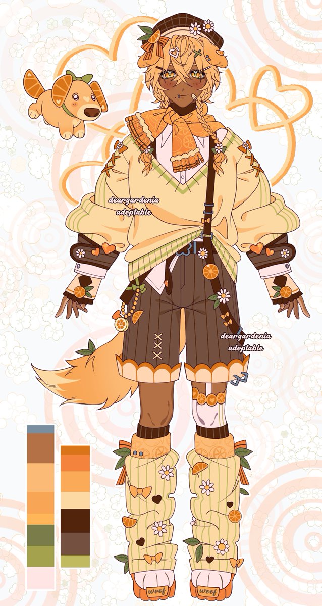 deargardenia_'s tweet photo. Adoptable designs!! 

Sakura Kitty 🌸🍡
Orange puppy 🍊🌼

$160 each, cm usage included https://t.co/915Hy2OIcT