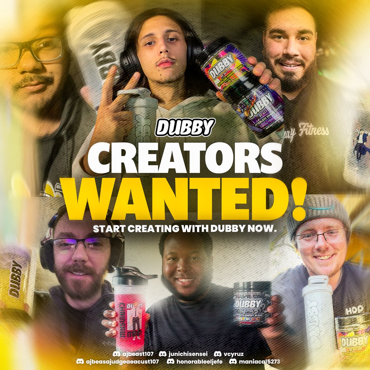 DubbyEnergy's tweet photo. This energy drink brand WILL sponsor you.

We're looking for more gamers, content creators, streamers, and energy drink lovers to join our team!

ANY SIZE creator is welcomed. Let's grow together.

click this ad &amp; apply - it takes 29 seconds and we respond within 15 minutes.