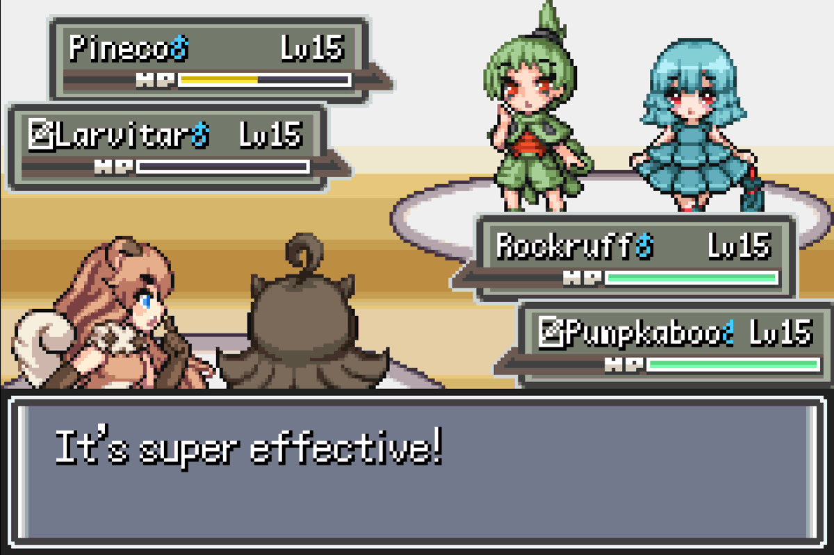 MoemonProject's tweet photo. Hello Twitter!

We have another game for you - Moemon Emerald Rogue!
A spriteswap for Emerald Rogue EX, a GBA hack that turns Emerald into a roguelike run-based adventure!

Includes:
- Gen 1-9 Moemon with Regionals, megas, GMAX and Tera
- Randomly generated routes and gyms every run
- Persistent hub town you upgrade
- Difficulty and rule toggles to tune each run
- Boosted shiny rate 
- National Dex viewer
- Unlockable trainers, items and post-game content
-Much more!