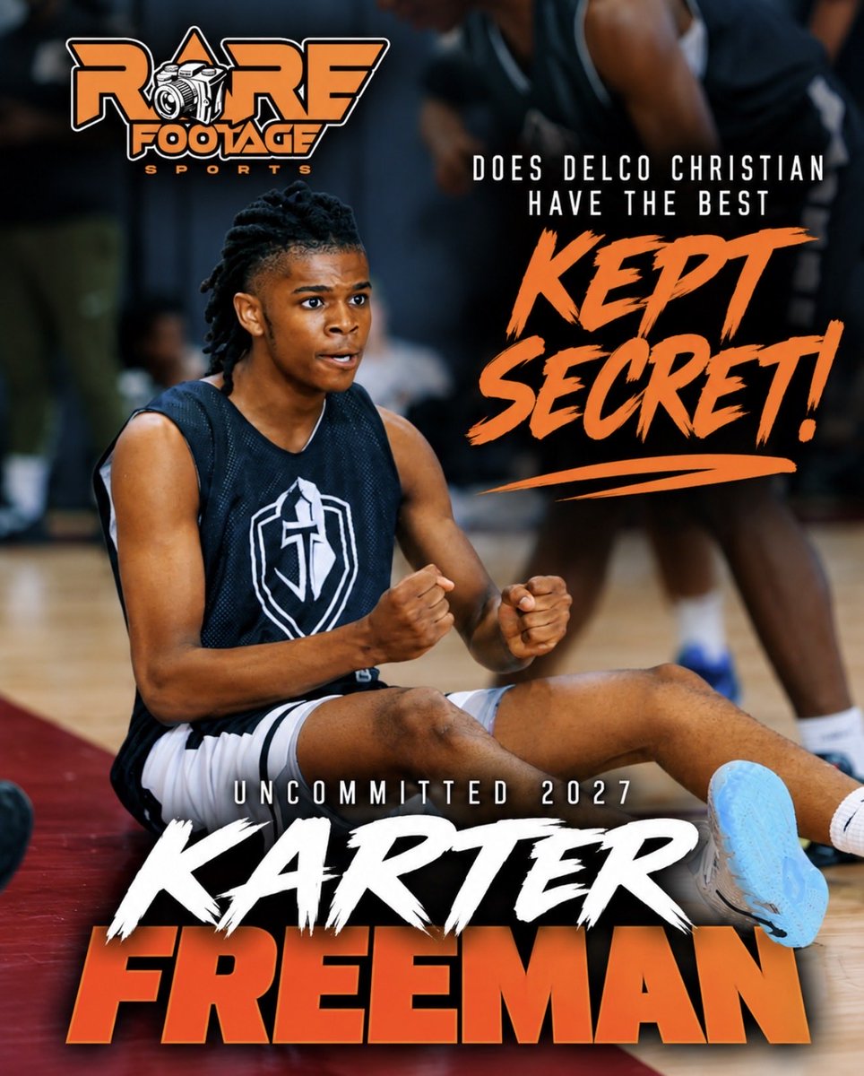 RareFootageNews's tweet photo. Karter Freeman of Delco Christian just might be one of the area’s best-kept secrets! Freeman put his game on display at the CoBL Fall Event and definitely made his presence felt. Remember the name. #KeepDoubtin https://t.co/VURGRmCXCr