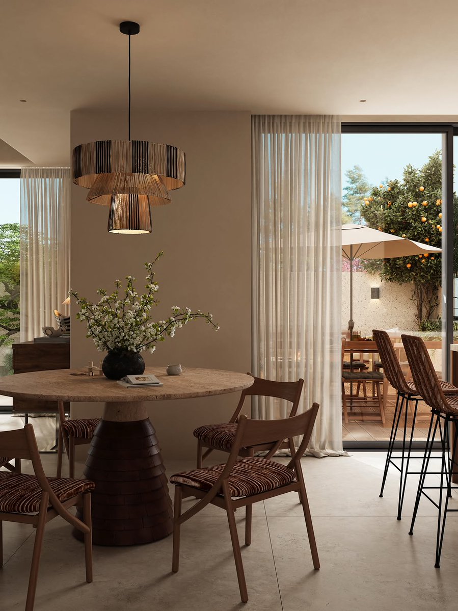 aurearch's tweet photo. Absolutely in love with the spaciousness and elegance of the transition flowing from the open-plan living room layout out to that sunny terrace. https://t.co/wYBtTwQsKK