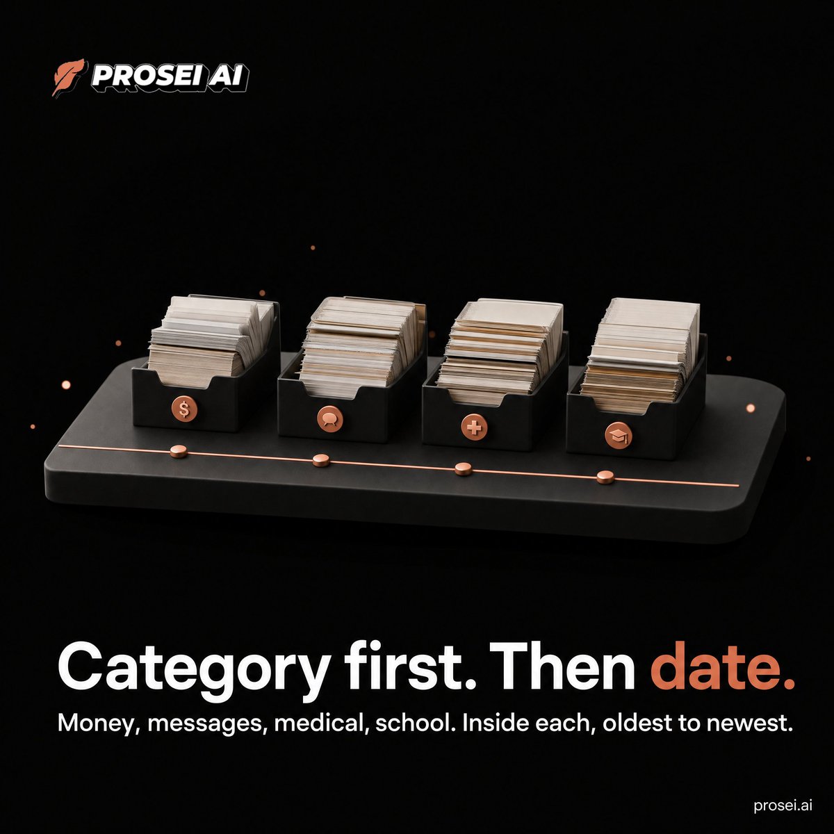 ProseiAI's tweet photo. Category first. Then date.
Sort evidence into a few buckets: money, messages, medical, school, court docs. Inside each, oldest to newest.
Consistent beats clever.
Not legal advice. #ProSe https://t.co/wZDDNdGBhM