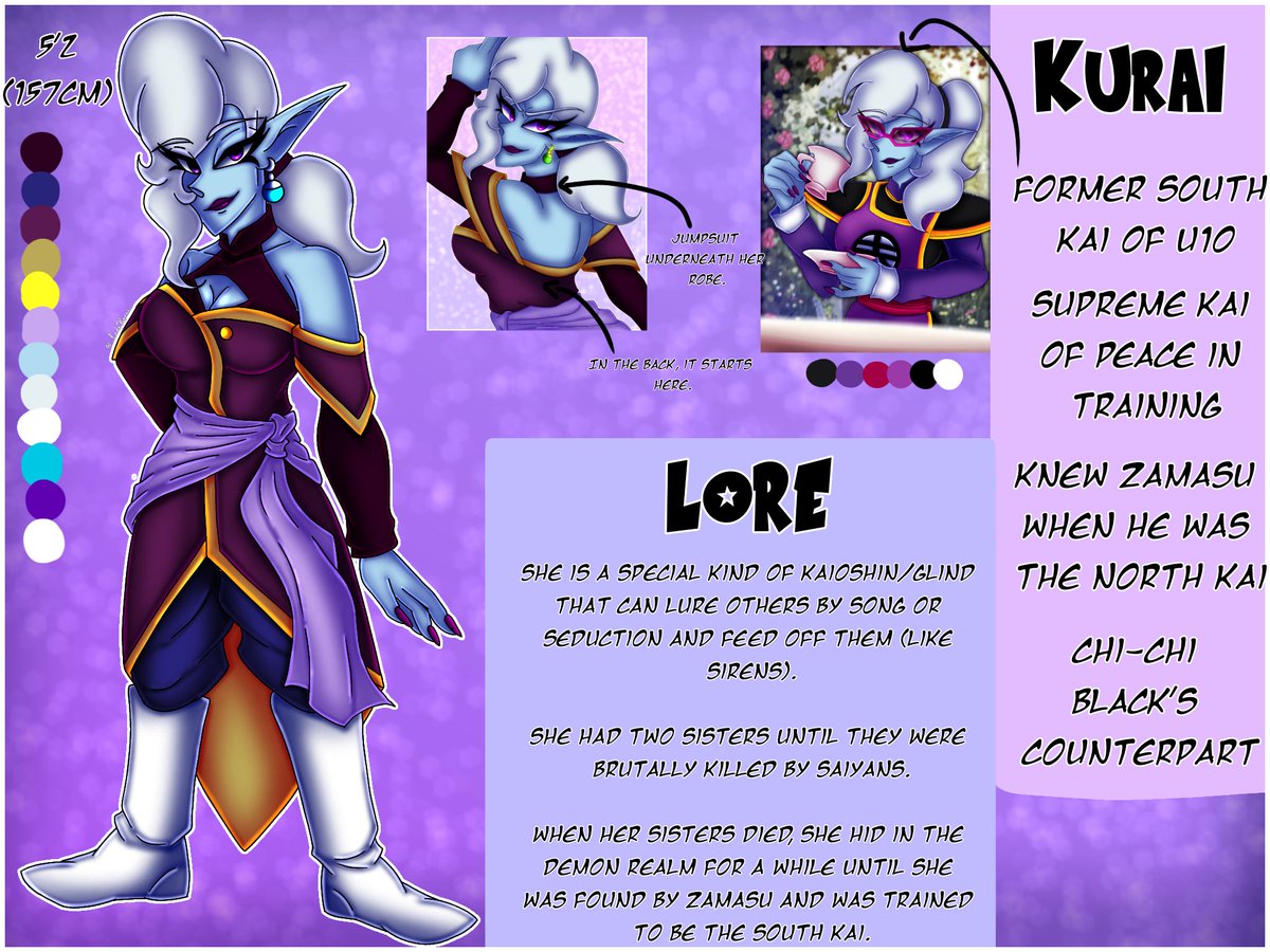 Shooting_StarZi's tweet photo. Just as a promised, here is Chi-Chi Black and her counterpart Kurai! I decided last minute to redesign Chi-Chi due to liking her first design better so her height diff with Goku Black will be outdated, but regardless, here they are! #Zamasu #GokuBlack #dbs #dbz #dragonball #dboc https://t.co/SuFAlR0AZI