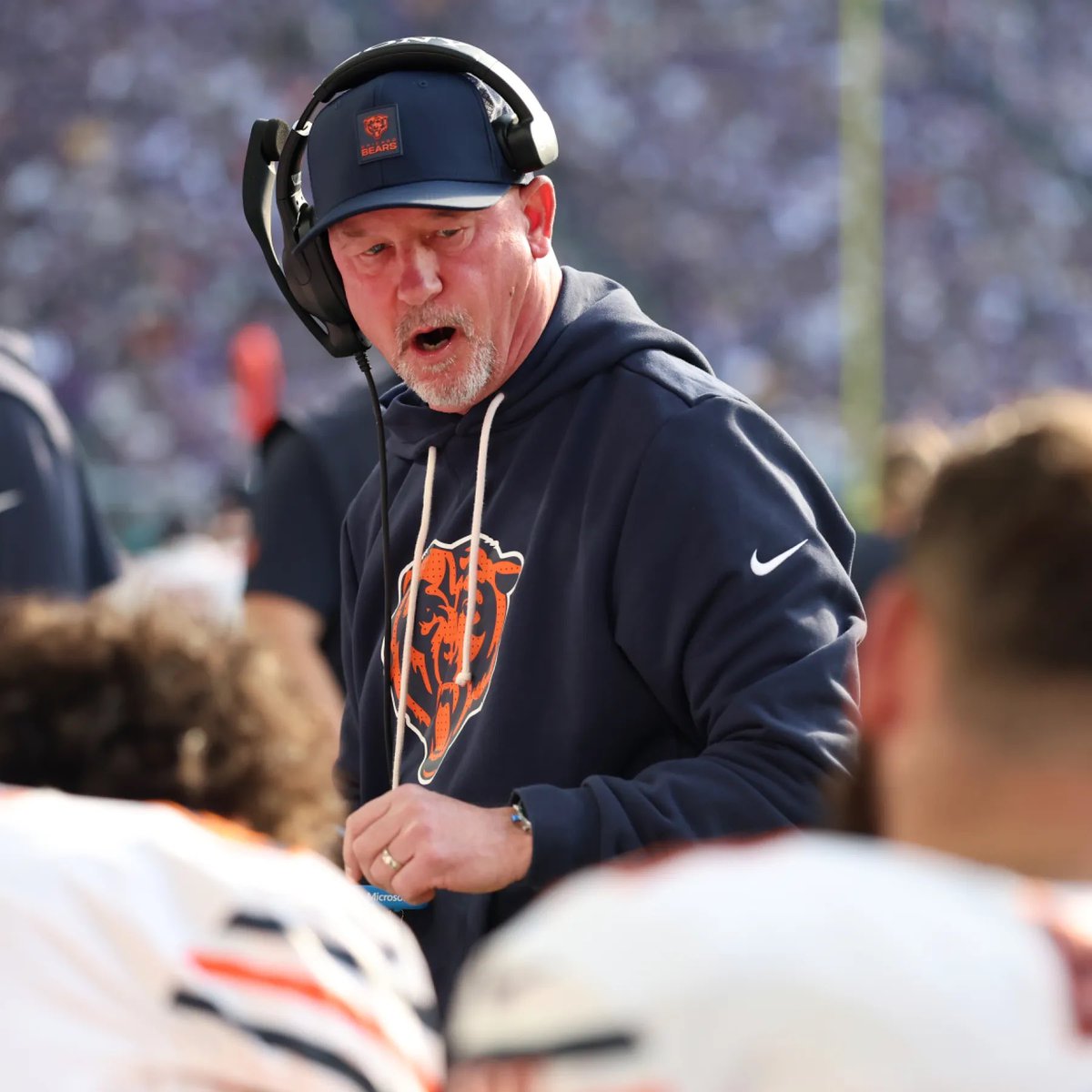 BearlySaneSport's tweet photo. Just a little Dan Roushar love this Saturday. This man is the GOAT O-line coach. @coachdroushar https://t.co/9JtNPSb7GM