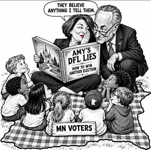 MinnesotaMiners's tweet photo. .@amyklobuchar Oh no we don't. What we do believe is that you have spent 19 yrs in the senate and have accomplished little to nothing except learning how to do the least &amp; still get elected. We do not and can not afford to have you elected governor of Minnesota. @MinnesotaMiners https://t.co/hlFwJbtkSq
