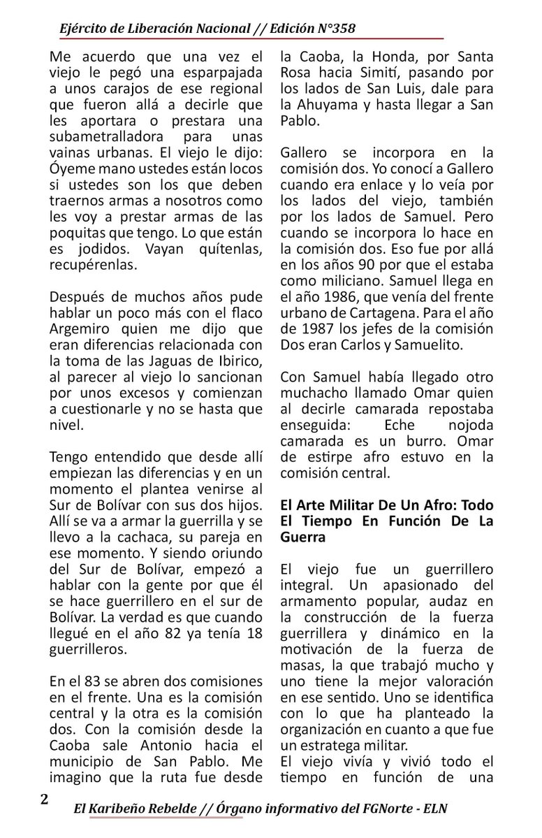 KaribeRespaldo's tweet photo. #19DeSeptiembre2026 | Edición N°358 "RENACER DEL FRENTE LUIS JOSÉ SOLANO" | #ElELNNuncaSeraUnCartel 

El viejo se vino del Frente Camilo Torres. Alguna vez comentó que había tenido unas diferencias con unos mandos del Camilo.

Aquí👇
https://t.co/U1OGOP8zAE
#FueraImperio https://t.co/5n7x5Mb9nm
