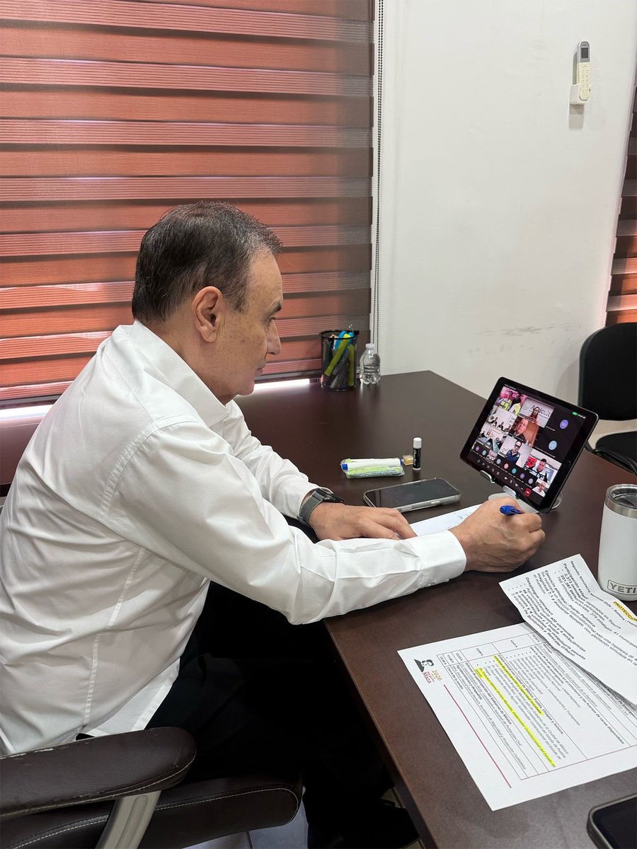 AlfonsoDurazo's tweet photo. En el marco del Segundo Simulacro Nacional 2026, participé en la sesión del Comité Nacional de Emergencias, junto a autoridades federales y estatales.

La coordinación y la prevención son fundamentales para fortalecer nuestra capacidad de respuesta y proteger a las familias sonorenses.