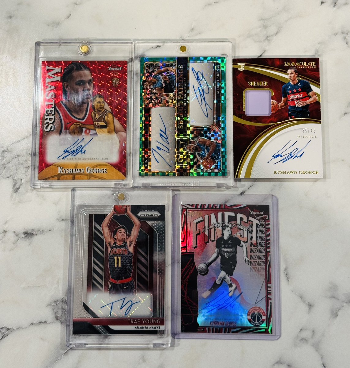 GKSportCards's tweet photo. Today’s PC Pickups 🏀 

Shoutout @CongeeCollects For The Deal On The Right

Trae Young Prizm Auto For $50… seems crazy cheap https://t.co/WKU1fTUHp8