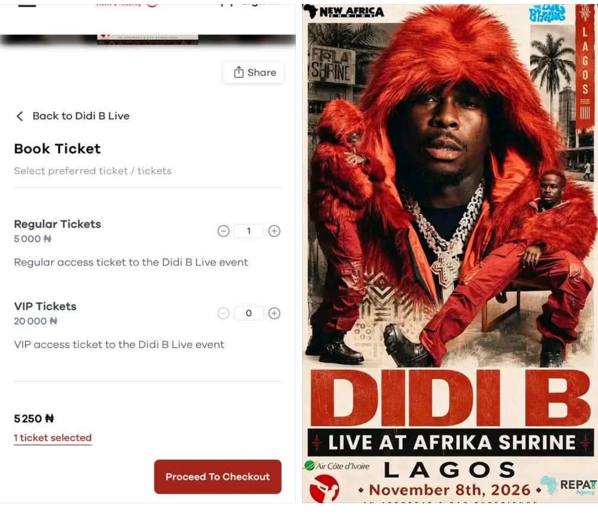 StephyB39775's tweet photo. 🚨L’histoire doit s’ecrire au Nigeria 🇳🇬 

La billetterie du  premier concert de 
DIDI B à LAGOS est ouverte . 
LETS GOOOW ! 
Babi arrive à Lagos 🇨🇮🇳🇬🚀🌍👇🏽

https://t.co/RCgOVq7joB… https://t.co/u09K71C59G