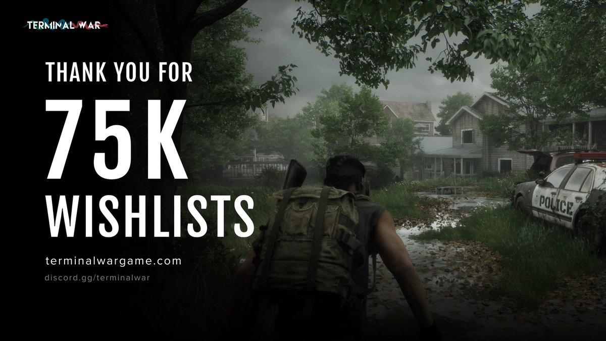TerminalWarGame's tweet photo. We've just reached 75,000 Steam wishlists!

Thank you to our incredible community for helping Terminal War grow.

Next stop: 100K https://t.co/lArAgOtw2h