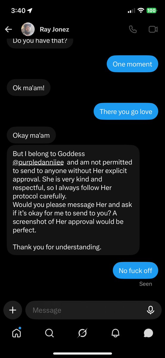 onyx1808's tweet photo. Yea don’t message me with this bs. #buyingcontent https://t.co/j5TFLPx2av