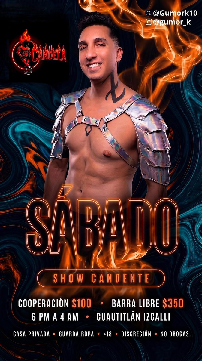 candelaprivclub's tweet photo. ¿Listos para subir la temperatura? Este sábado tenemos una cita imperdible en CANDELA 😈🔥

Disfruta de un show candente con la presencia exclusiva de ⁠@Gumork10 

🔹 Cooperación: $100
🔹 Barra Libre: $350
🕒 De 6:00 PM a 4:00 AM

📌Casa privada / +18 / Discreción absoluta https://t.co/lDN5tL3kqe