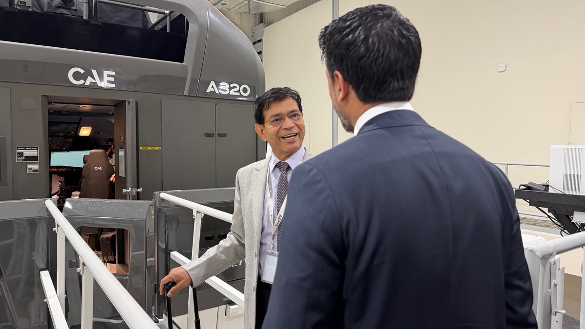 MSidhuLiberal's tweet photo. Canadian workers are helping to power India’s aerospace growth.

In Mumbai, I visited CAE’s joint venture in India, which now operates 17 Canadian-made flight simulators across the country, including two new simulators at its new Mumbai training facility.

CAE supports thousands of Canadian jobs, and it was great to meet some of those workers today.

India’s aerospace sector is growing fast and will need 2,000 more aircraft and over 100 new airports. Canadian businesses and workers are well positioned to support that growth.