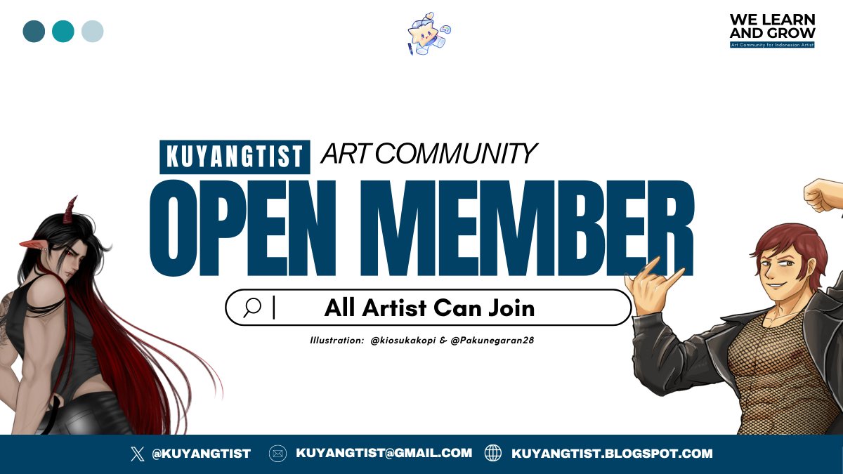 kuyangtist's tweet photo. 📢 Kuyangtist Open Member!📢 

RULES: 
🌟 Follow &amp; Open DM!
🌟 Art account only! 
🌟 NO Gen-AI! 
🌟 Drop/share art direply &amp; beri alasan kenapa ingin join! 
🌟 Sertakan hastag #KYG_OPENMEMBER https://t.co/G8byaQwEFT