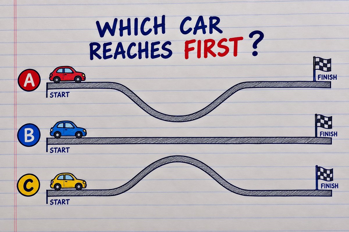 Olivia_JTrump's tweet photo. Think 🤔 before you reply. 🧠

Which CAR reached FIRST. 🥇 🚗 https://t.co/bHQKXKhlxe