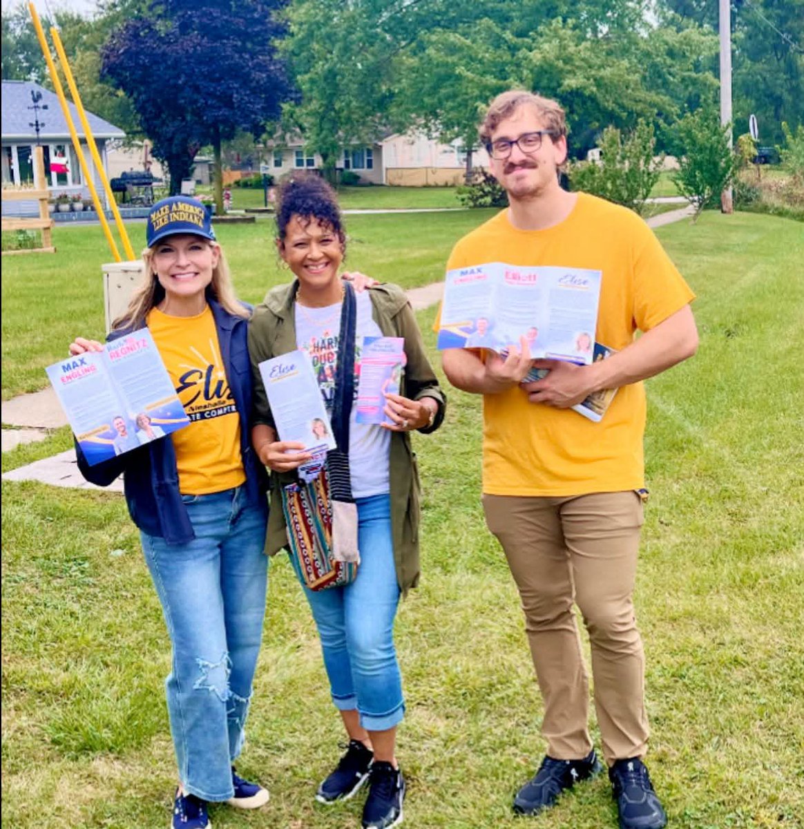 Elise_Nieshalla's tweet photo. Let’s go Porter County – good to meet many of you in South Haven and let’s get out the Republican vote!! Go 🇺🇸Barb for Congress 
🇺🇸Max for Secretary of State🇺🇸Daniel for State Treasurer🇺🇸Nate for State Senate🇺🇸Ted for State Rep and 🇺🇸County Candidates!! It’s mainstream vs. extreme and Republicans are delivering — like taking us from 6¢ cash on hand when the Democrats were running the state to common sense with healthy reserves, well-funded pensions, balanced budget, low debt, and a AAA credit rating!! 

#SixCentsToCommonSense
#MakeAmericaLikeIndiana
#MakeIllinoisLikeIndiana