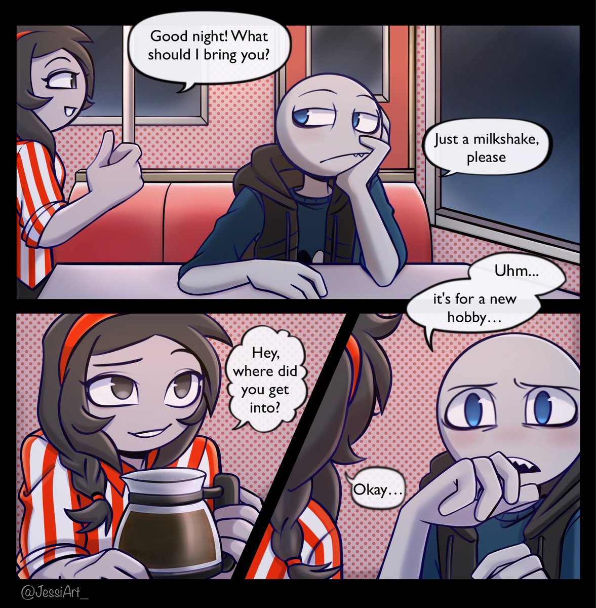 JessiArt_'s tweet photo. I finally finished this comic HAHAHA. It's not perfect, but I did it and that's the important thing. 😝🫰

#YourBoyfriendGame #YourBoyfriendFanart #ybg #ynsona https://t.co/DexA0eXEL0