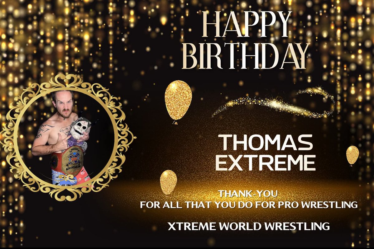thisdemonref's tweet photo. Happy Birthday to our #Hardcore Champion @ThomasExtreme82 . Thank you for what you do for #Pro #Wrestling! https://t.co/HQpPFm7UFp