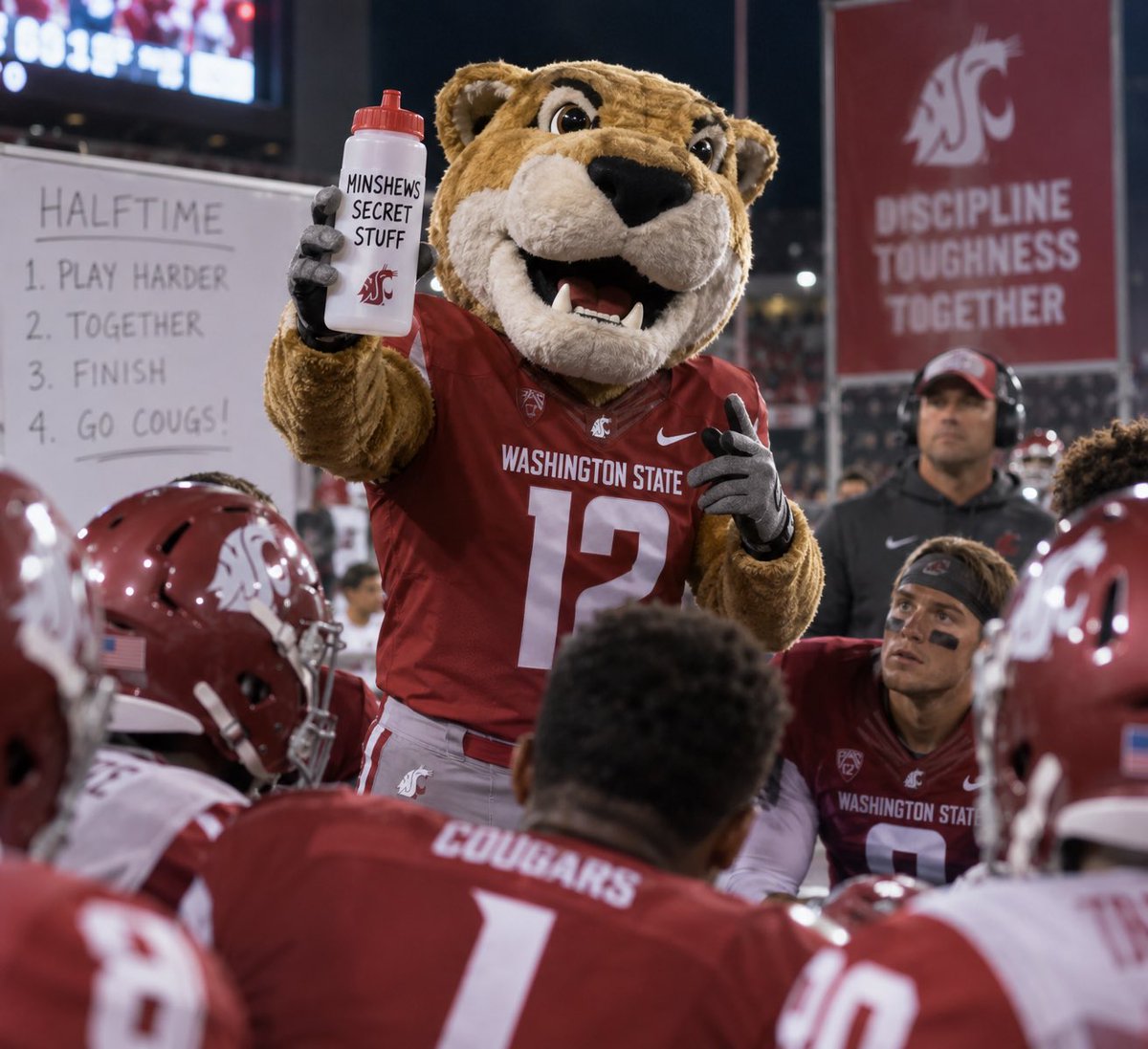 JonesTysonM's tweet photo. Glad @ButchTCougar found a bottle of @GardnerMinshew5 ‘s secret stuff at halftime…. They look way better! 
#GoCougs https://t.co/qFukzAEwSj