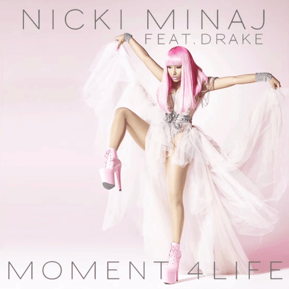 hiphopdataa's tweet photo. Nicki Minaj &amp; Drake’s now Classic Single 'Moment 4 Life' has now surpassed 400 million streams on Spotify🔥🏆 https://t.co/CkBsjarSGt