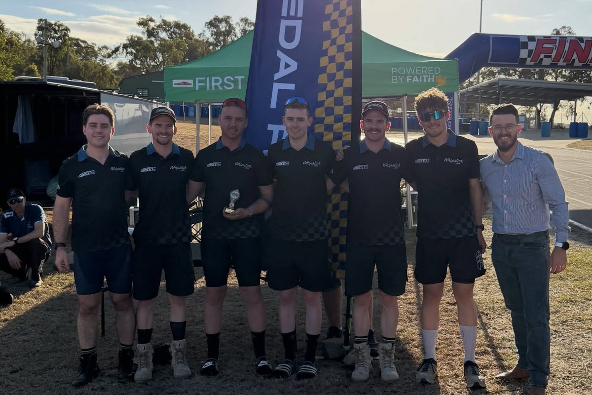 durtsack17's tweet photo. Round 6 of the QLD Pedal Prix Super Series: overall and category win in Gladstone. Congrats to Faith Distance Education PPX on third overall and the school category win. Three Gtrikes Matrix Pros filled the podium. Next stop: Gold Coast. https://t.co/vV5C8VWUYI
