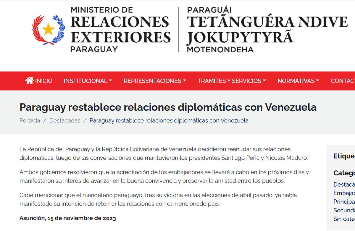 rondon_EA26's tweet photo. La postura de la Administración de Santiago Peña con respecto a Venezuela y la dictadura chavista ha sido absolutamente incoherente desde que asumió el poder, allá por 2023. 

En este caso, se lo ve bastante contento pasándole la mano a Delcy Rodríguez. https://t.co/HUcSPvsMwW