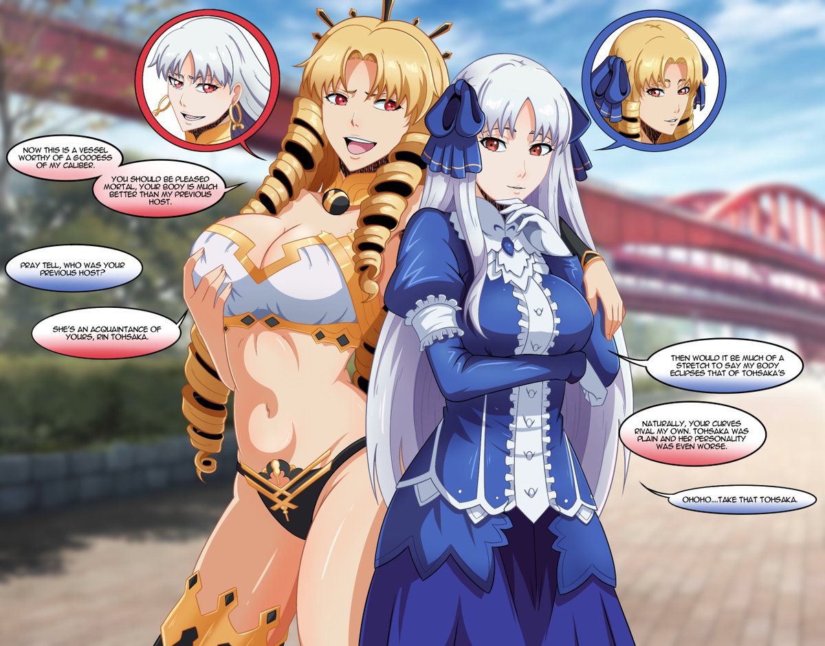 MrYumi_'s tweet photo. Ishtar (Philia) and Luvia Body Swap

When Ishtar spotted Luvia she couldn't help herself, she had to swap into what is the spitting image of her real body. After the swap the two girls end up bonding over of all thing, Rin Tohsaka! https://t.co/gi5kDs0bLO