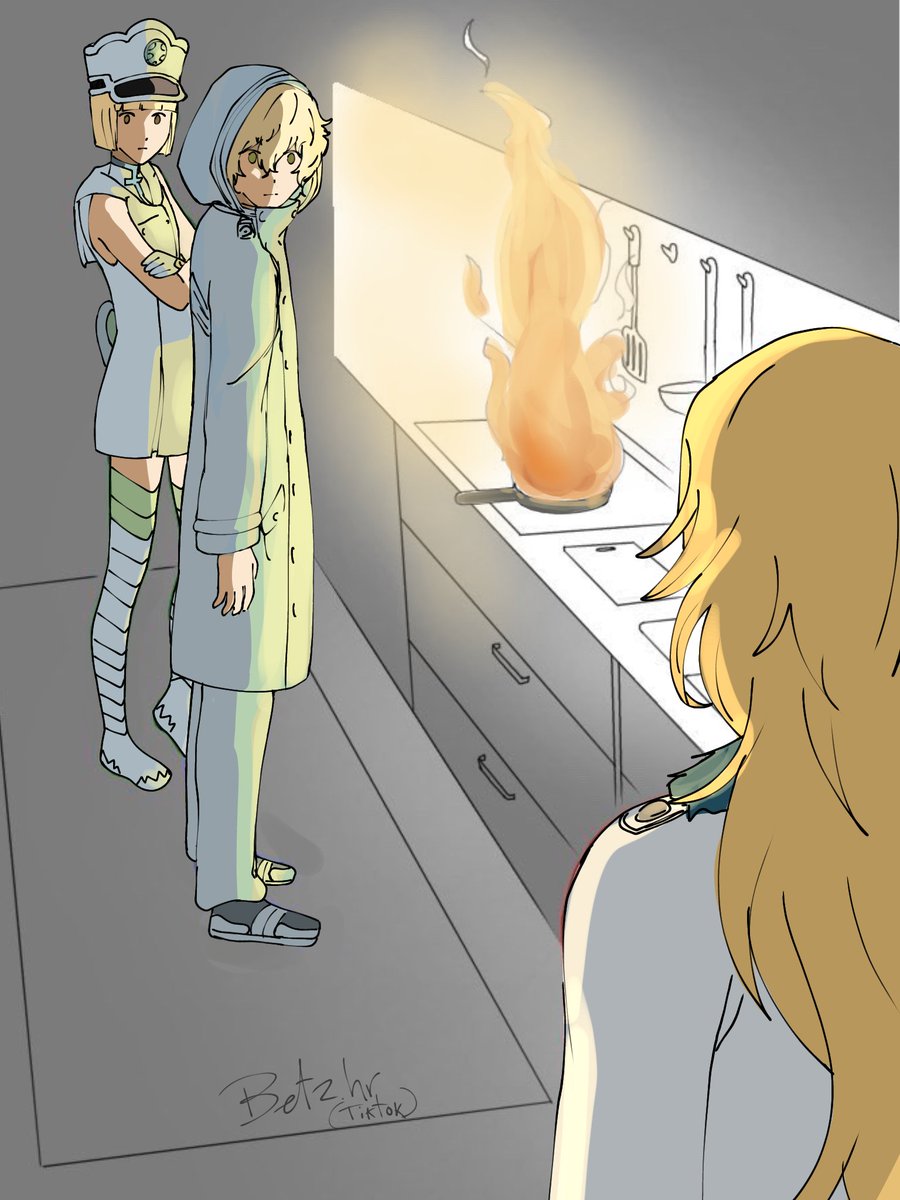 _BetzHr_'s tweet photo. Gremmy solo intentaba cocinar sin hacer uso de sus poderes... https://t.co/D6GIh36acb