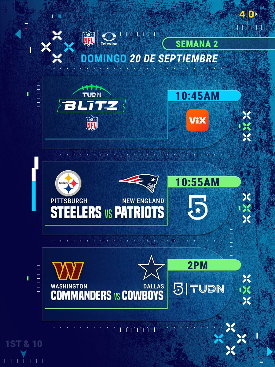ViXDeportes's tweet photo. La acción de la Semana 2 ¡está en casa con Blitz NFL!🏈📽️🏟️

Sentimos la en la #NFLEnTelevisa como nadie por @VIX🇲🇽📲 https://t.co/WPNJfChWoN https://t.co/uKDKH75CHJ