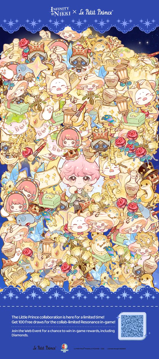 Lilithy2025's tweet photo. The Infinity Nikki × Little Prince limited-time collaboration is now live, with 100 free draws!
Join the Web Event for a chance to win in-game rewards, including Diamonds. https://t.co/F3nB68InbX https://t.co/cqy1WOXSoJ