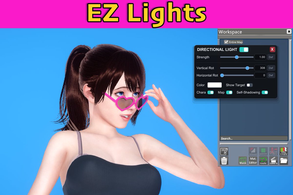 ziglomods's tweet photo. New plugin - EZ Lights for HS2 and Koikatsu

Just middle-click on the light, and get all the main settings right there, right under your mouse https://t.co/OQV2gxbrJt