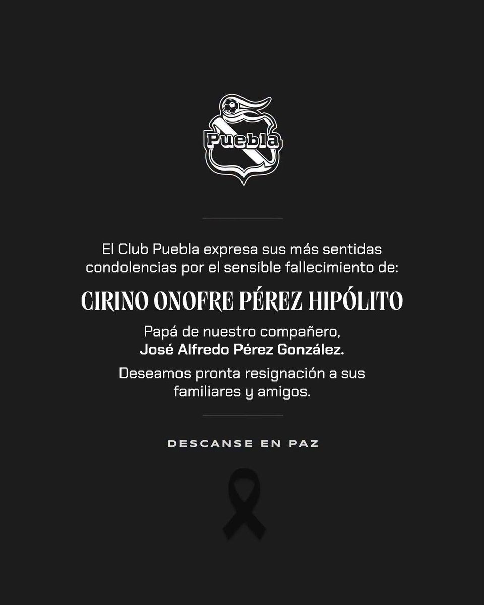 ClubPueblaMX's tweet photo. Descanse en paz 🕊️ https://t.co/zI6jPuVrqW