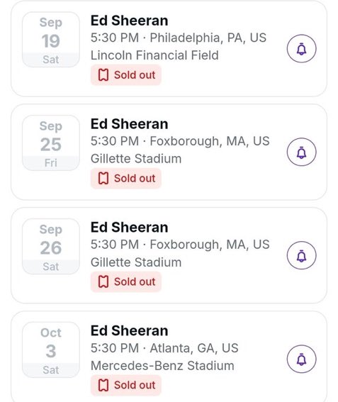 EYakoby's tweet photo. Ed Sheeran’s show is completely sold out.

All the online virtue signaling is truly worthless. https://t.co/JfrBBdDou5