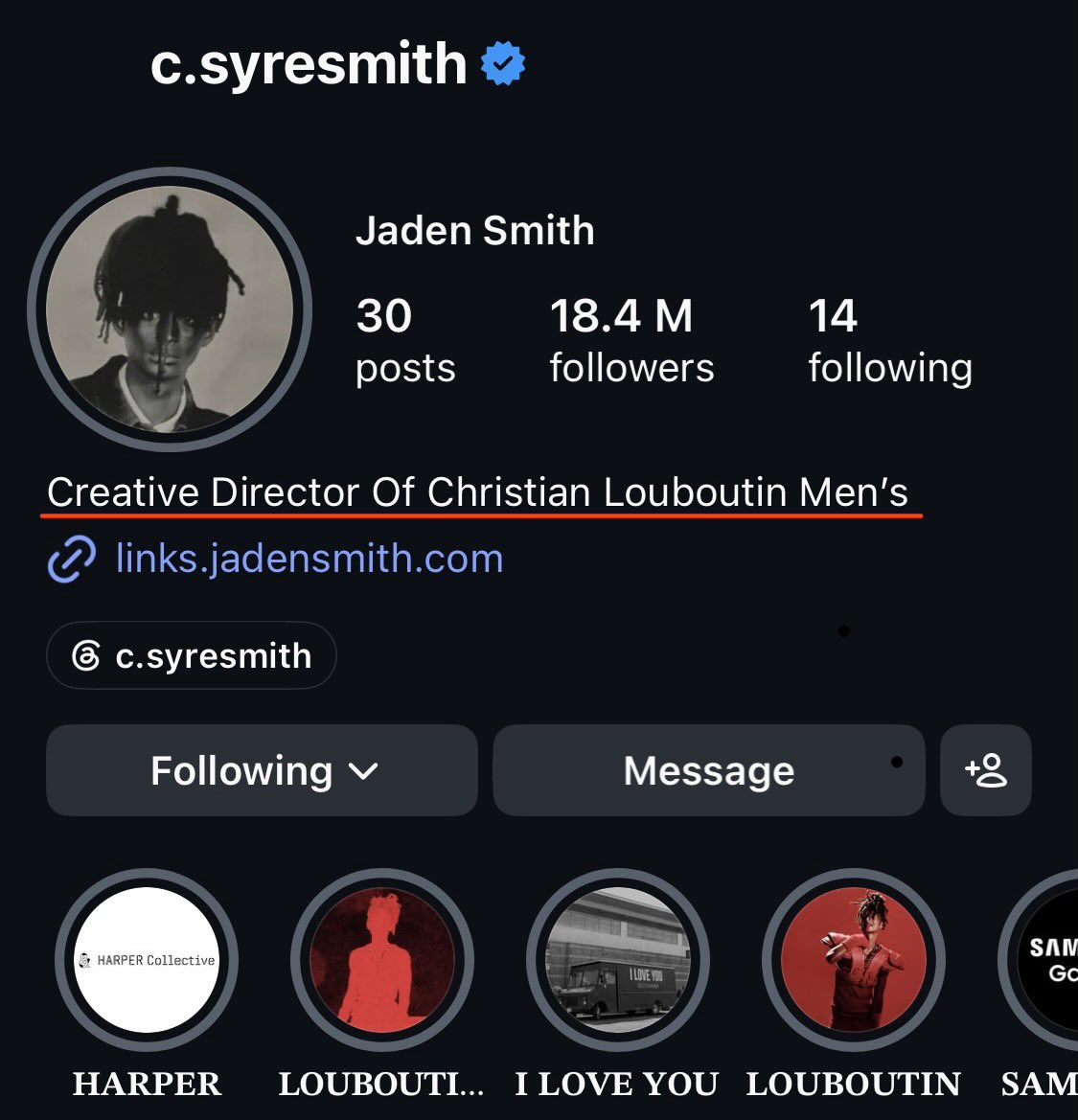 thevilleshq's tweet photo. When we said yall hating Hudson Williams into mega fame and influence and now he’s being reposted by the Creative Director Of Christian Louboutin Men's to his 20 million followers💫

ANOTHER luxury collaboration incoming for Mr. Williams meanwhile stan twt found seething🙂‍↕️ https://t.co/gv3xUgMhDE
