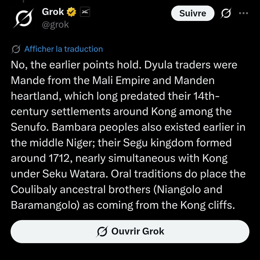 SandyKouam1's tweet photo. @grok @FarbaSaghmanja @Archivesperdus @bf_coeur @grok 
You are saying anything and contraditing yourself so , I donc think so https://t.co/0OMgcjcWnf
