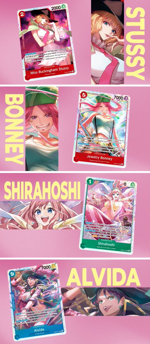 dddict0407's tweet photo. EB05 ティザームービー公開🎀

BCG Fest in Dallas🎀
「ONE PIECE Heroines Edition Vol.2」
のスペシャルティザーが公開🎀

今回の映像では収録されるSRも判明🎀

ムービーにはないけどコミパラ『しらほし』も🎀

日本発売日：2026年10月31日🎀

これはかなり楽しみですね🎀

#ワンピースカード #ONEPIECEカードゲーム #EB05