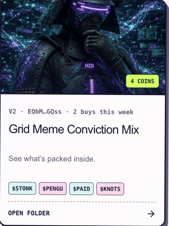 Gridsensei's tweet photo. I packed Grid Meme Conviction Mix on @BagpackOnPump  🎒

Peek inside the portfolio: https://t.co/OyOq5iqSt0 https://t.co/Vao6f6U7lY