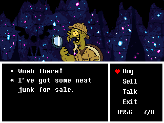 Patovideos's tweet photo. @AuderRegbong I think it's a different artstyle, just like you wouldn't say Spamton, Gerson or Rouxls are different character because they don't look exactly like their shop sprites.
The characters and world seem to take a more detailed look inside of shops. https://t.co/yPBeYzqMVD