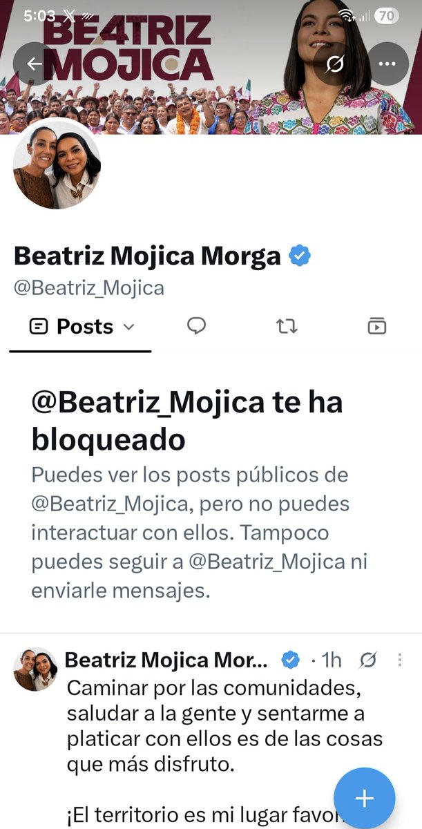 Fanvg28's tweet photo. Pues la flamante candidata de la 4T en Guerrero, la obradorista de cepa, la que nació con sangre roja y el corazón a la izquierda me ha bloqueado, hoy no duermo. 😔🙄
@Beatriz_Mojica https://t.co/3ME4JkhKEt