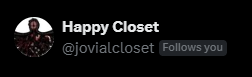 ALTERATI0NIST's tweet photo. Oh, Happy Closet.... How could I ever not follow you back? You are always welcome. https://t.co/TQPhzU5aX8