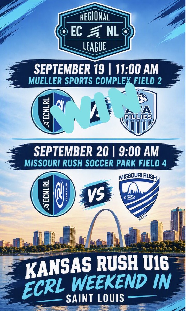 ksrushecnlrl29's tweet photo. Game day results! Picked up a 9-0 win in game 1. Nice road win to kick off the weekend in St Louis!
⚽️⚽️⚽️⚽️@TatumBattle2010 
⚽️⚽️@camdeniles 
⚽️⚽️@avery_16_soccer 
⚽️@EmmeMelhus2029 

@ImYouthSoccer @ImCollegeSoccer @TopDrawerSoccer @PrepSoccer @TheSoccerWire @KSRushGirlsRL https://t.co/XWdCogDIWc