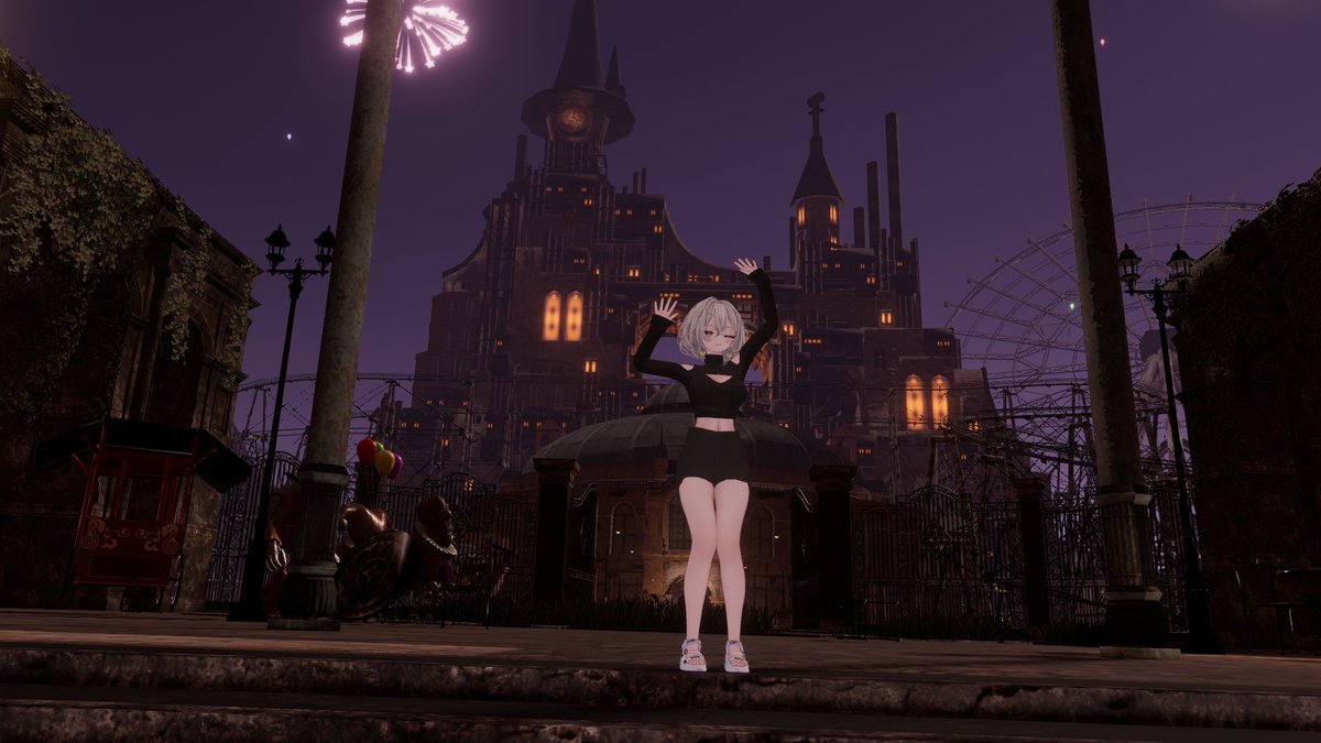 Alabert831530's tweet photo. Estaba viendo nomas y que me encuentro con este mundo de Nier Automata, está bastante bello, su toque gotico, fue un paseo agradable
#VRChat #VRC #VRChatAvatar #CuteAvatar #VRChatSelfie #Carnival #NightVibes #Fireworks https://t.co/ysl5f7LUxS
